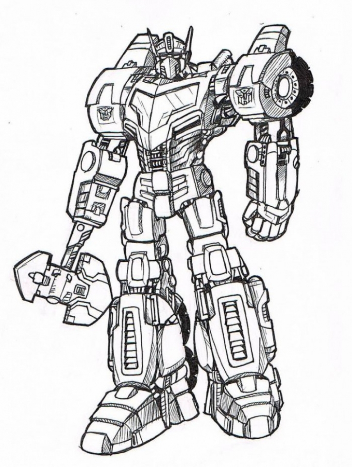 Free printable optimus prime coloring page