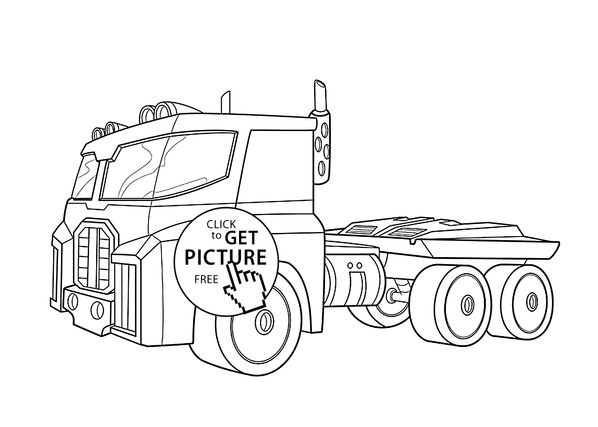 Transformer optimus prime coloring pages