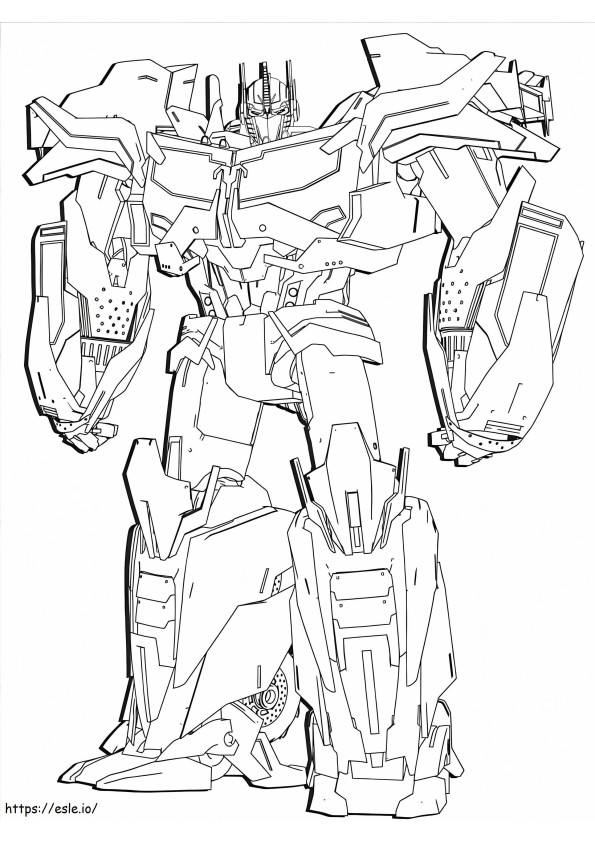 Giant optimus prime coloring page