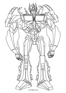 Free printable optimus prime coloring pages for kids