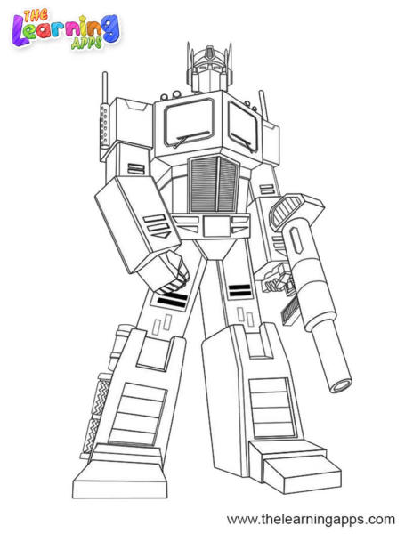 Download free printable transformers optimus prime worksheets for kids