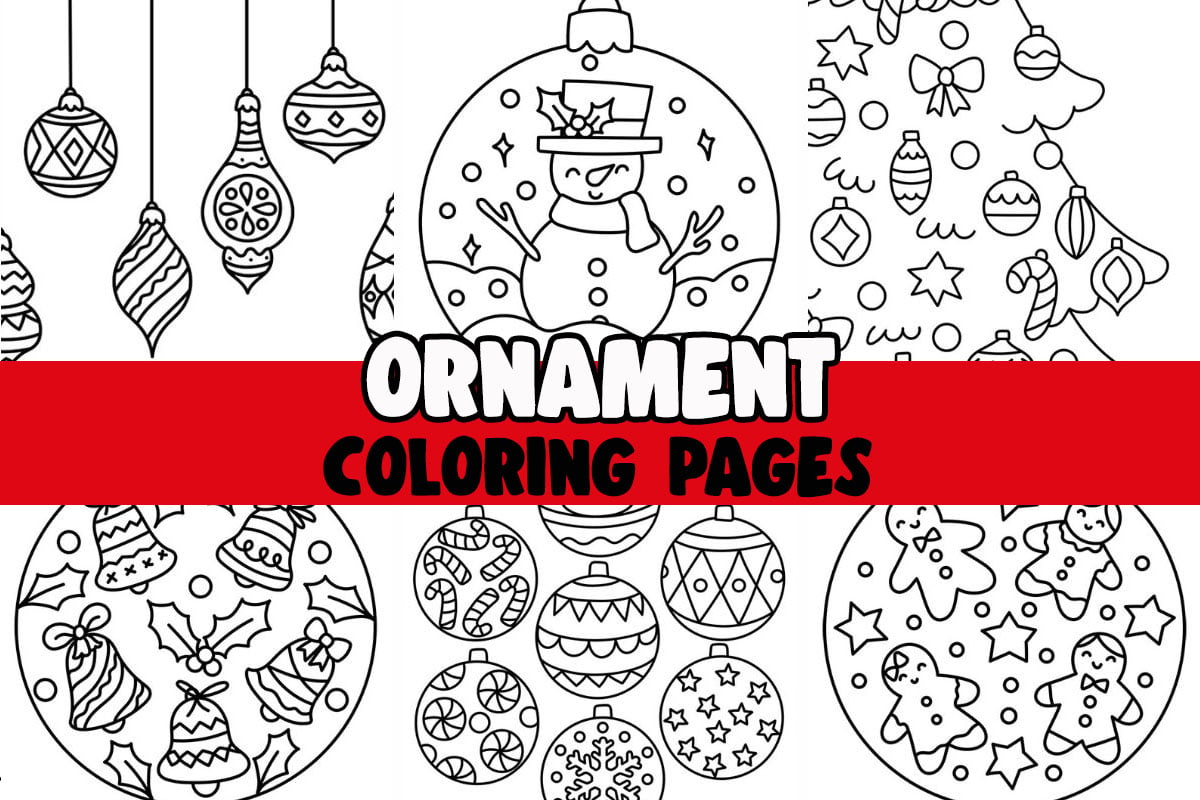 Ornament coloring pages free printables