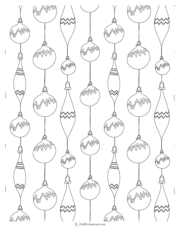 Christmas ornament coloring pages