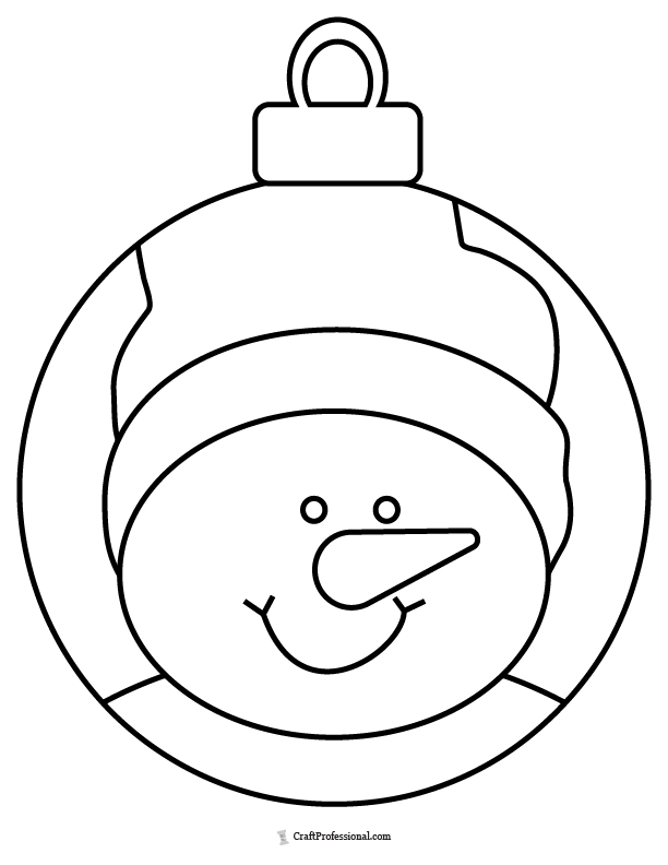 Christmas ornament coloring pages