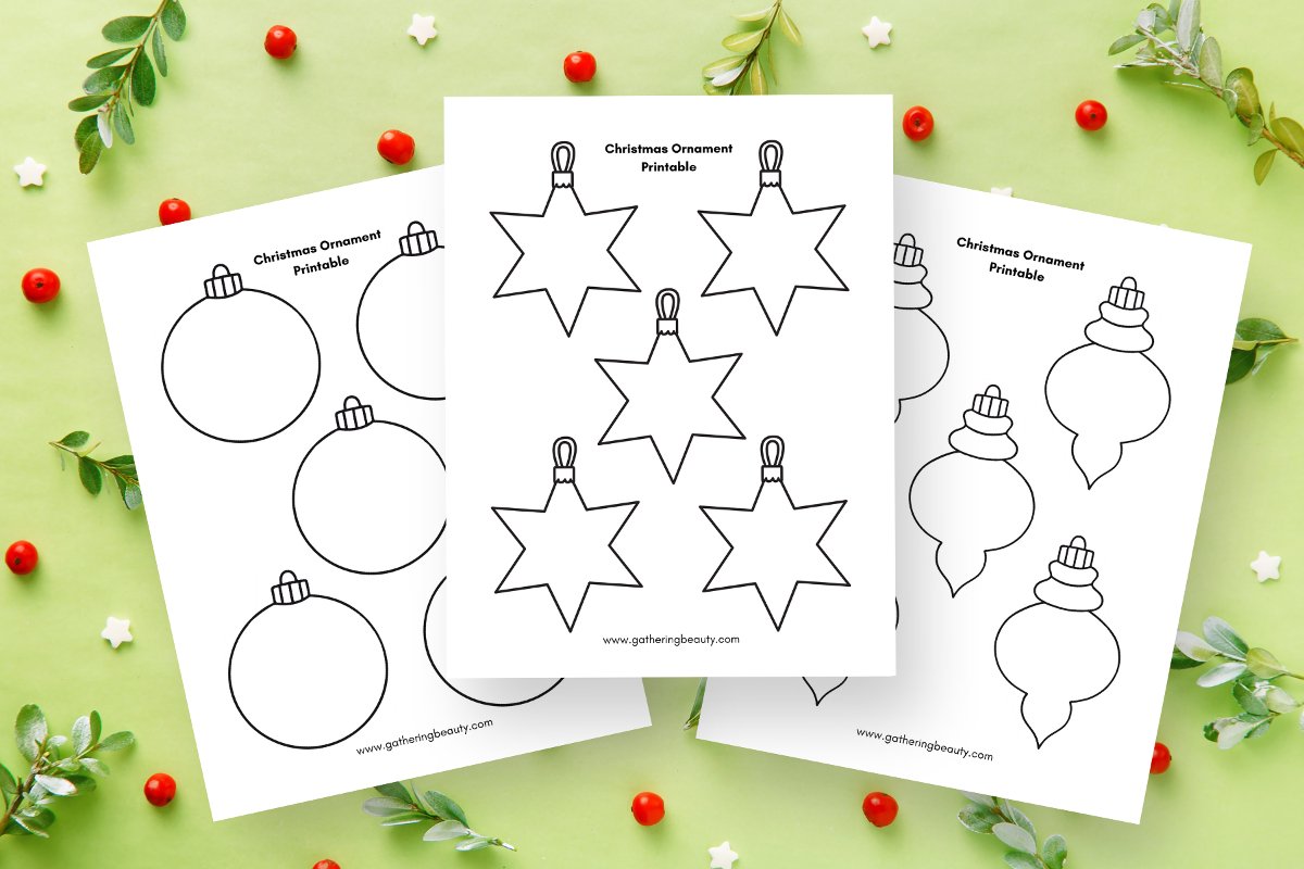 Christmas ornament printable â gathering beauty