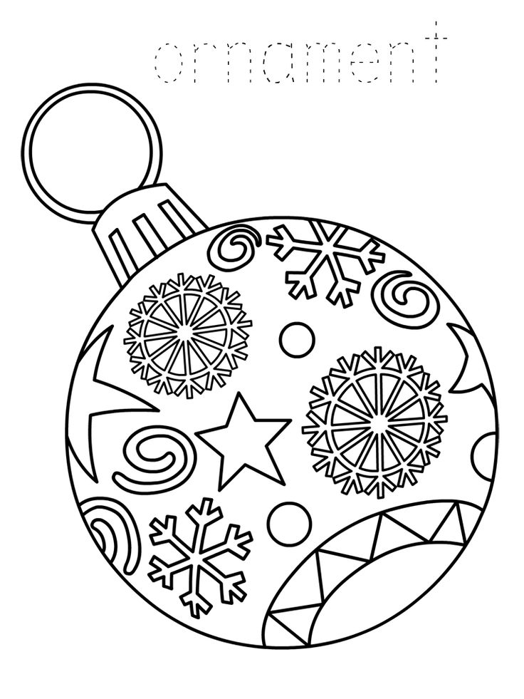 Christmas ornament coloring pages