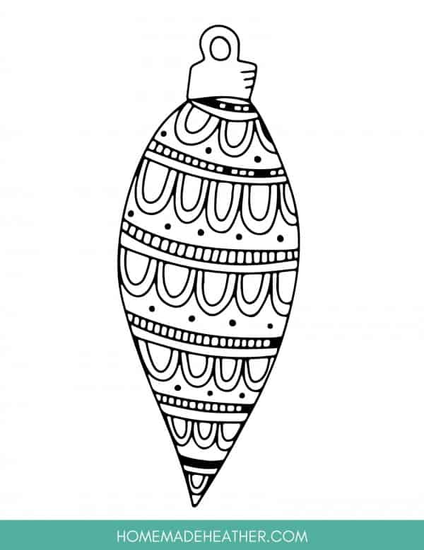 Free printable ornament coloring pages homemade heather