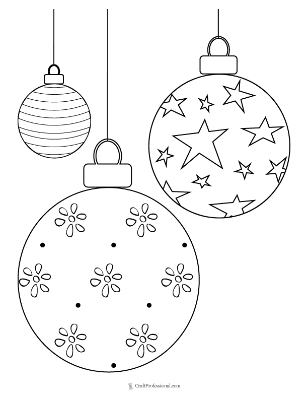 Christmas ornament coloring pages