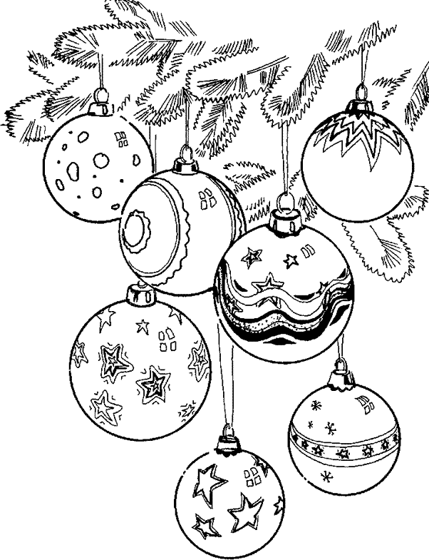 Christmas ornament coloring pages