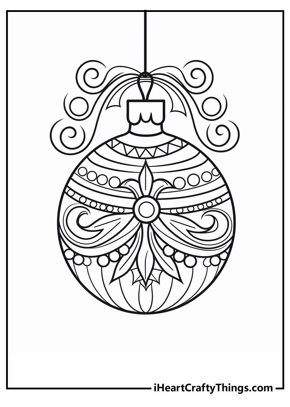 Christmas ornament coloring pages free printables