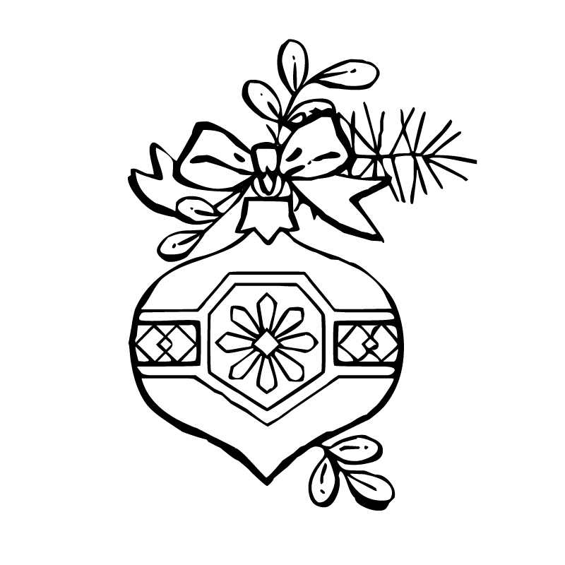 Christmas ornament coloring pages