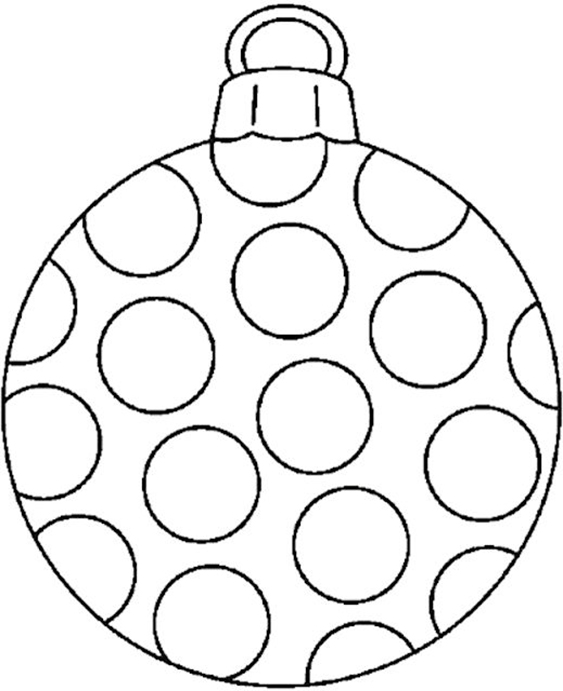 Christmas ornament coloring pages