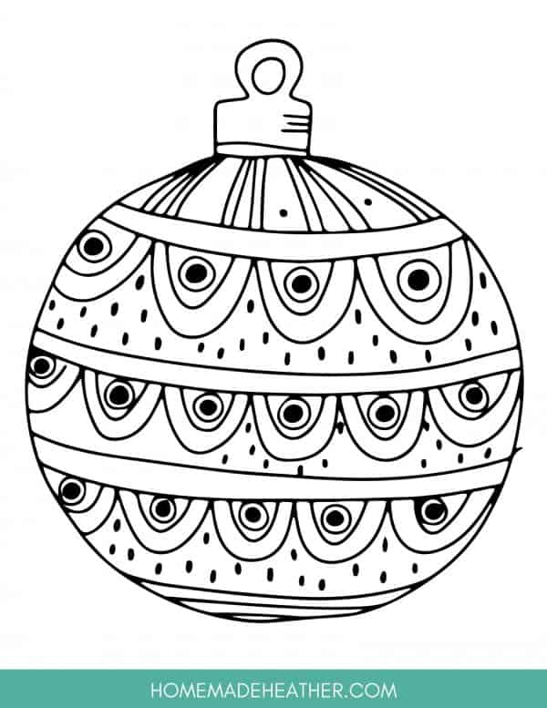 Free printable ornament coloring pages homemade heather