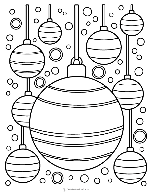 Christmas ornament coloring pages