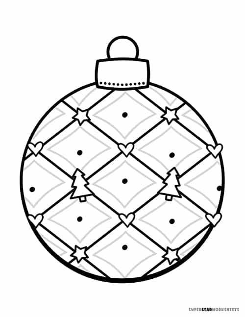 Christmas ornament coloring page