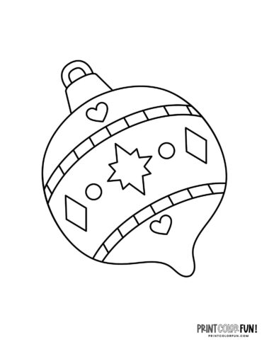 Christmas ornament clipart coloring pages for happy holiday fun at