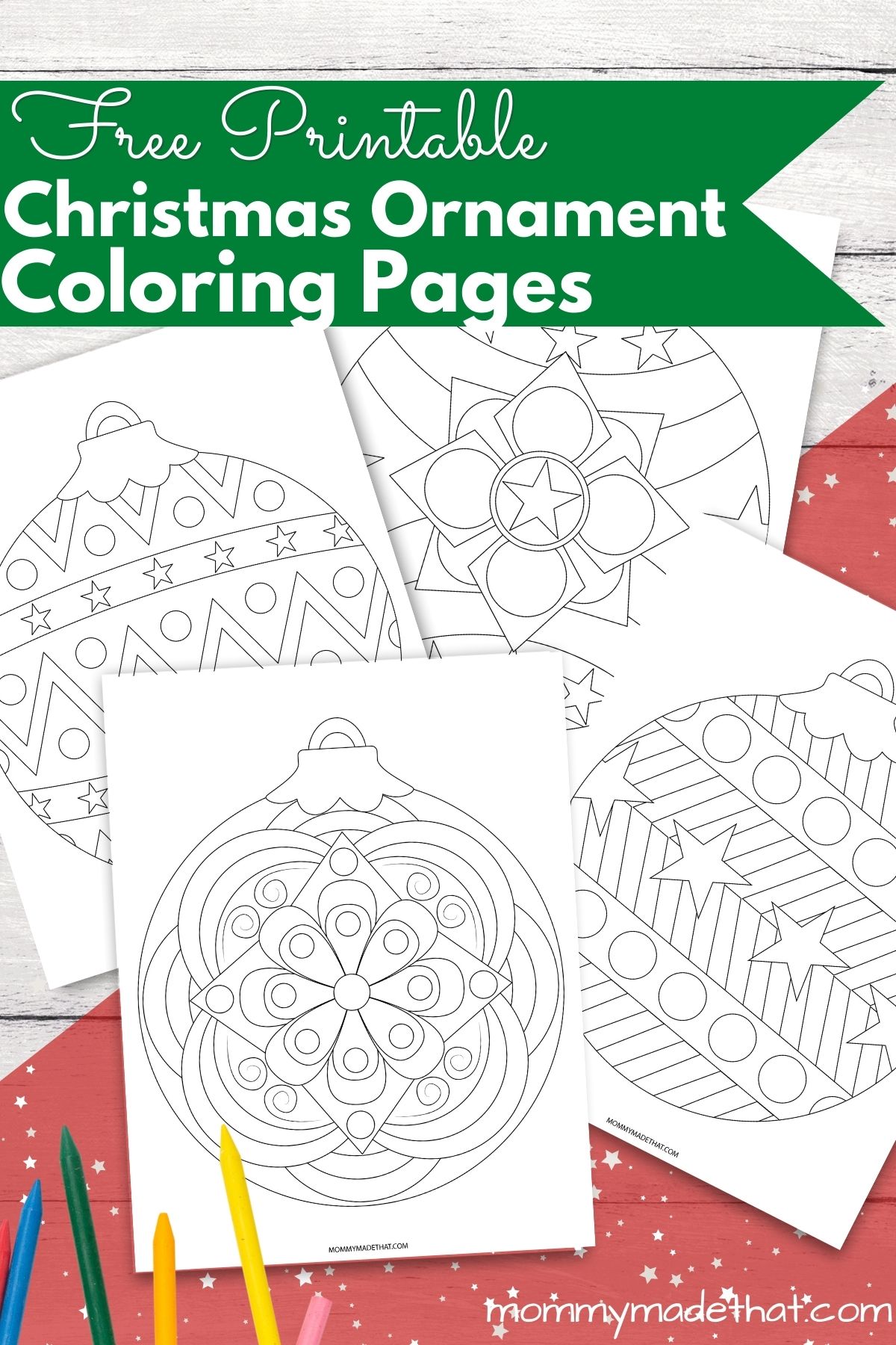 Christmas ornament coloring pages