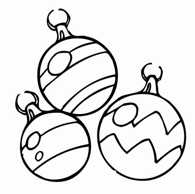 Christmas ornament coloring pages