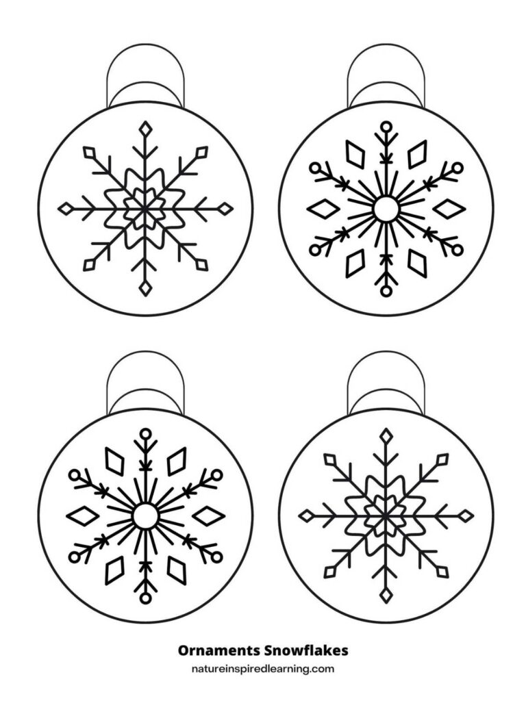 Free printable christmas ornament coloring pages