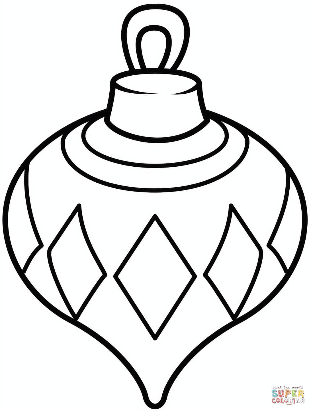 Christmas ornament coloring page free printable coloring pages