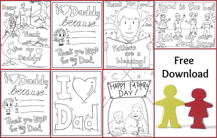 Fathers day coloring pages free easy print pdf