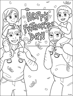 Fathers day free coloring pages