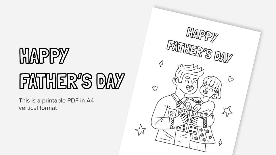 Enjoy fathers day printable coloring worksheet