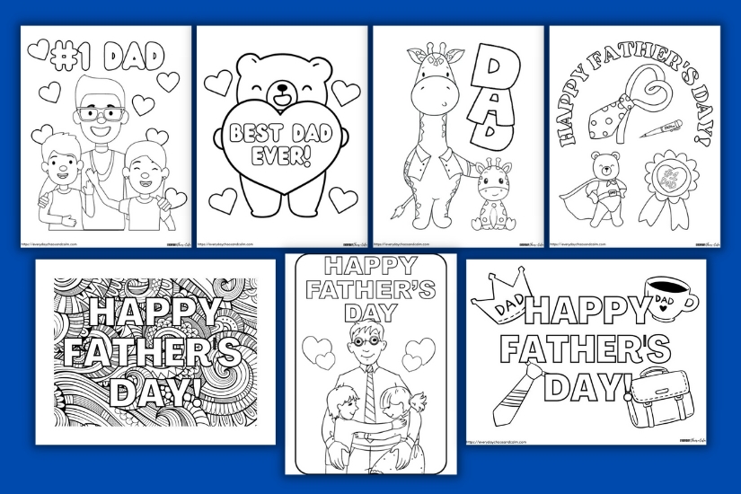 Free fathers day coloring pages