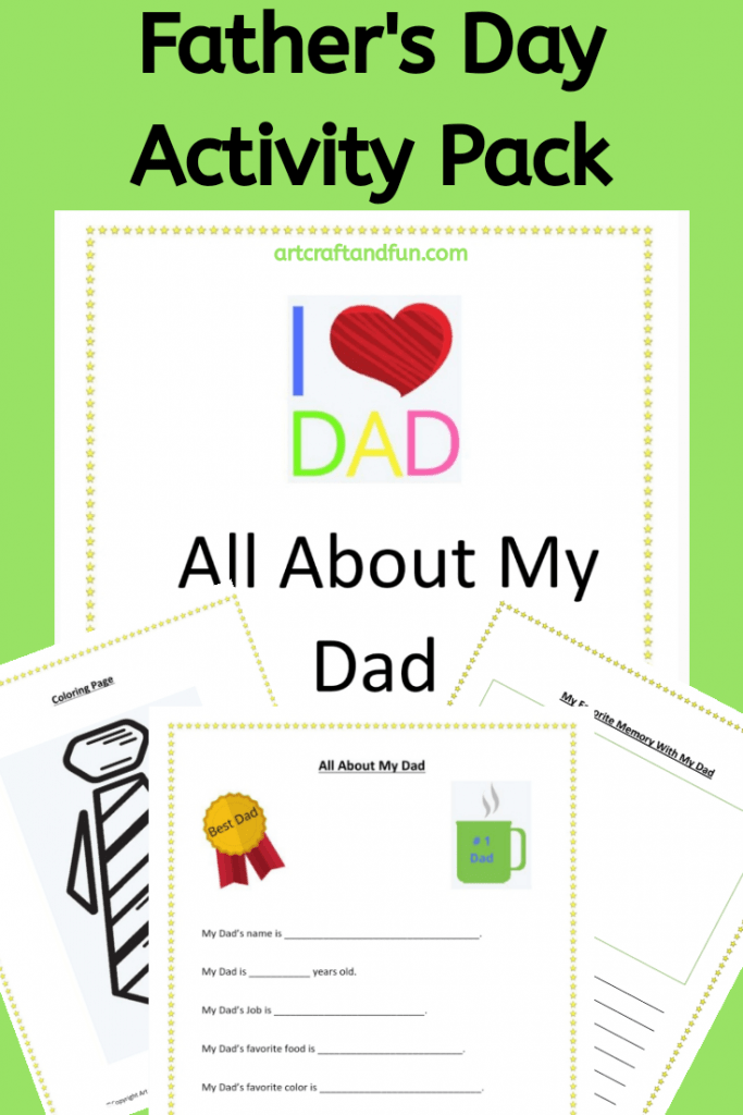 All about my dad free printable