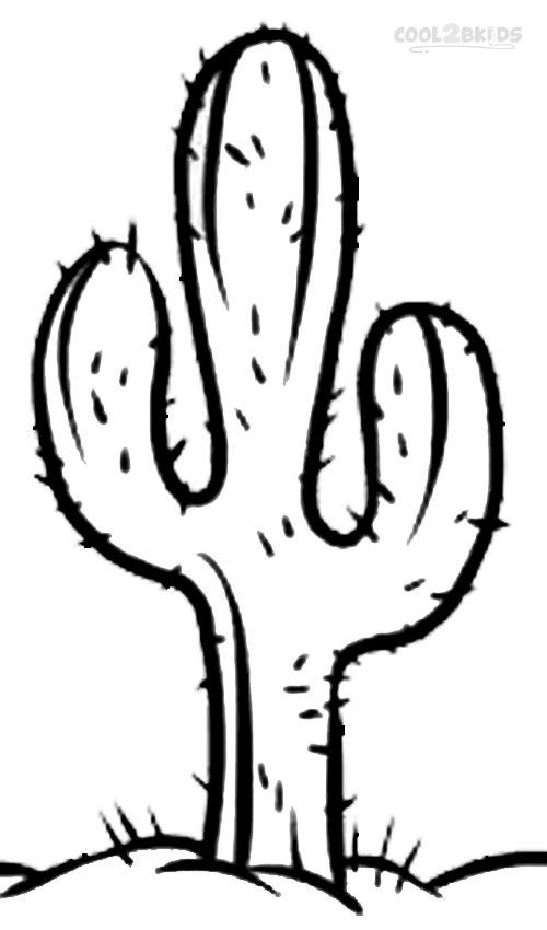 Printable cactus coloring pages for kids coolbkids cactus drawing saguaro cactus cactus