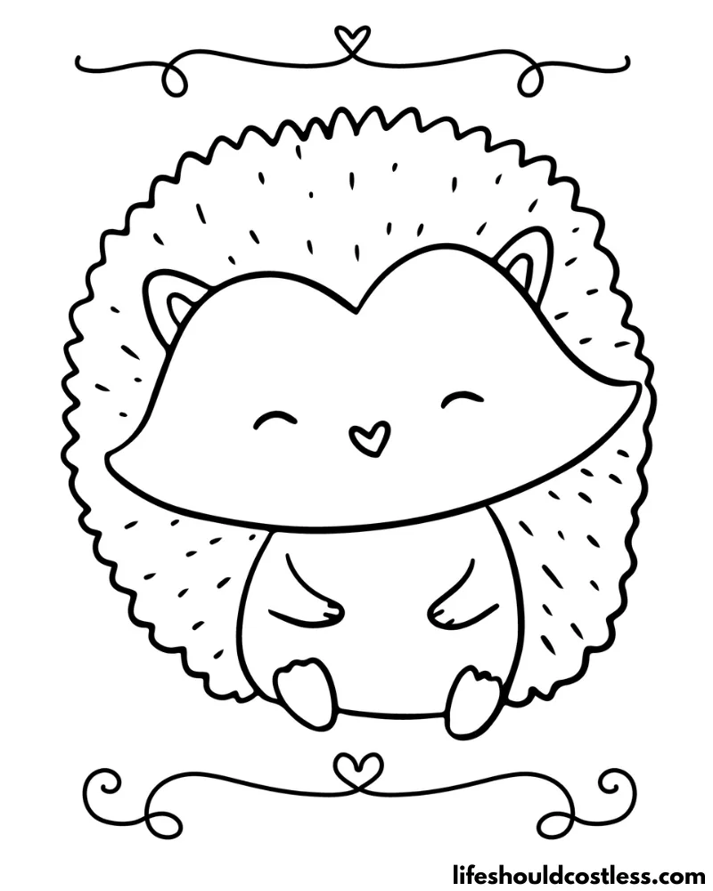 Hedgehog coloring pages free printable pdf templates