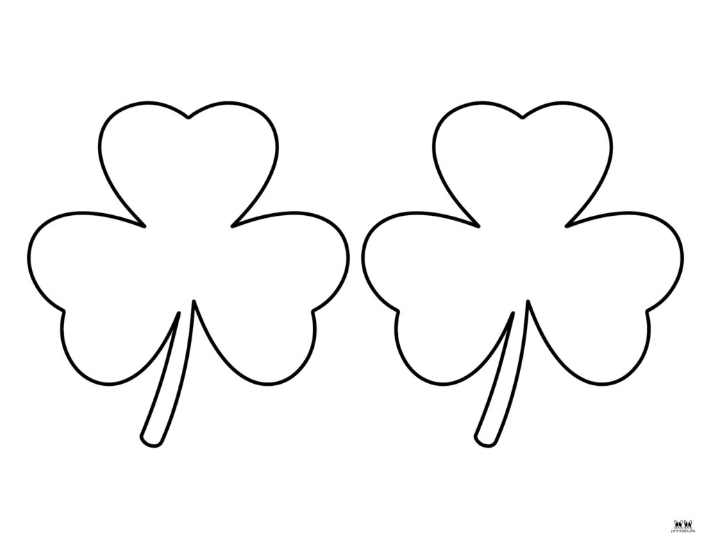 Shamrock templates coloring pages