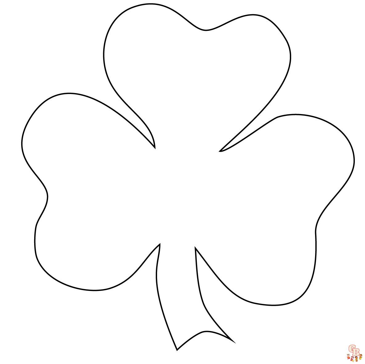 Shamrock coloring pages free printable and easy to color