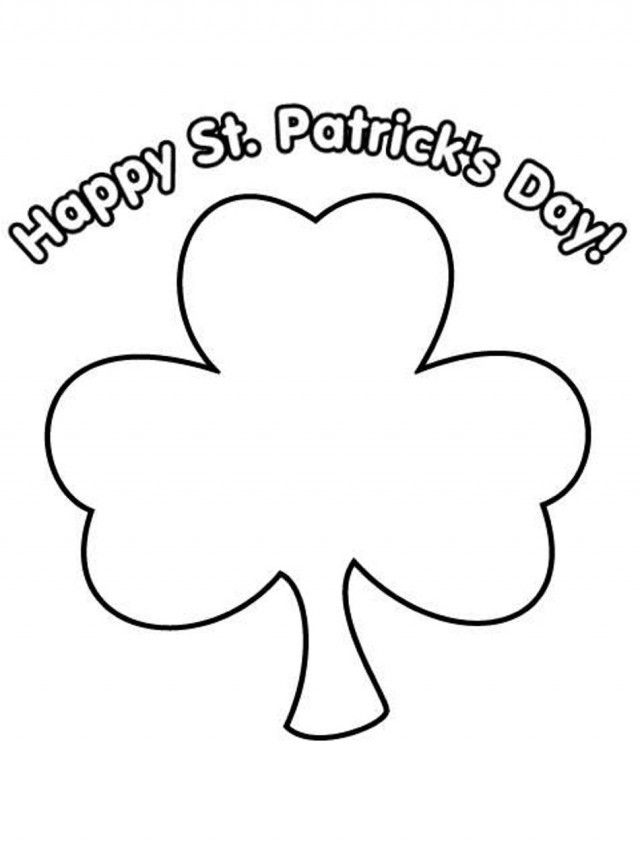 Free printable shamrock coloring pages for kids