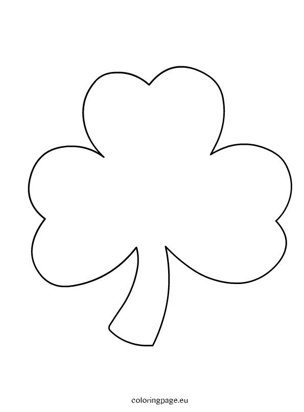 Shamrock coloring page printable st patricks day crafts st patricks crafts shamrock template