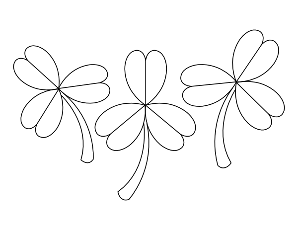 Printable shamrock coloring page