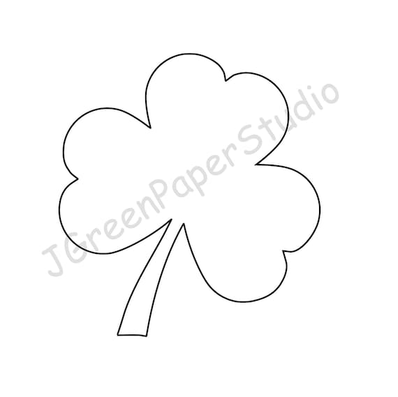 Printable shamrock template