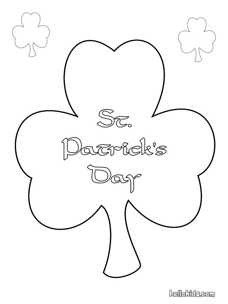 Shamrock coloring pages