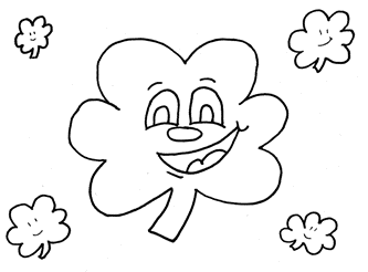 Free printable shamrock coloring page