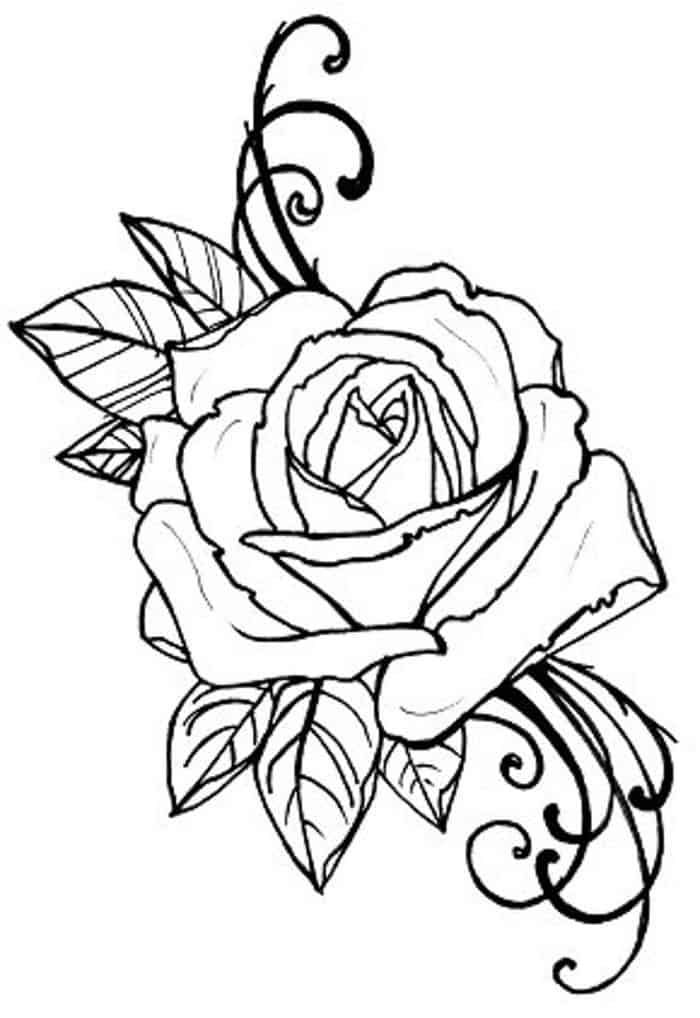 Rose printable coloring pages tattoo coloring book rose drawing tattoo rose tattoos