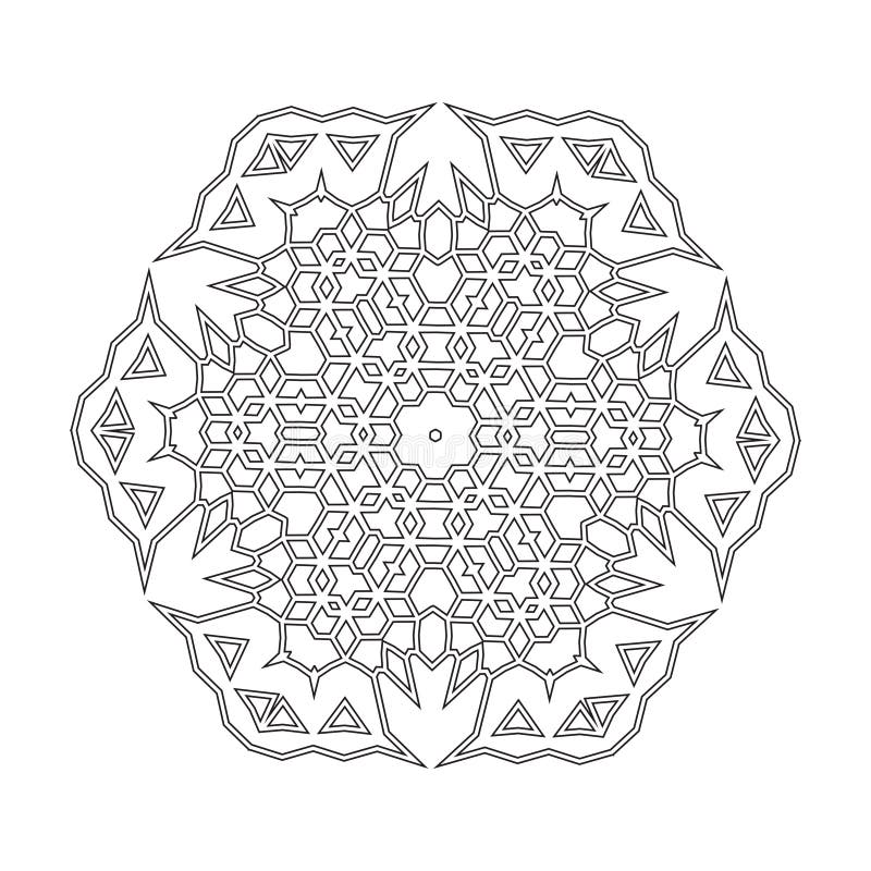 Floral straight lined mandala trendy tattoo template stock vector