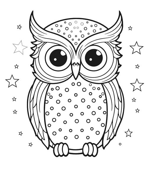 Free printable owls coloring pages list