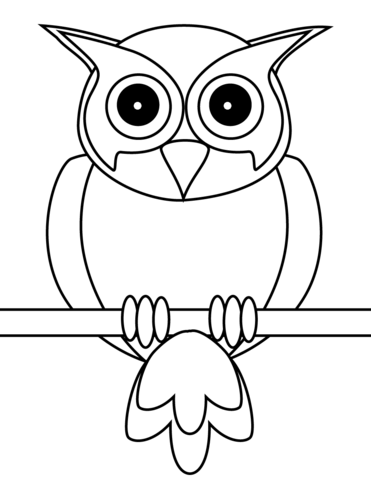 Owl coloring page free printable coloring pages