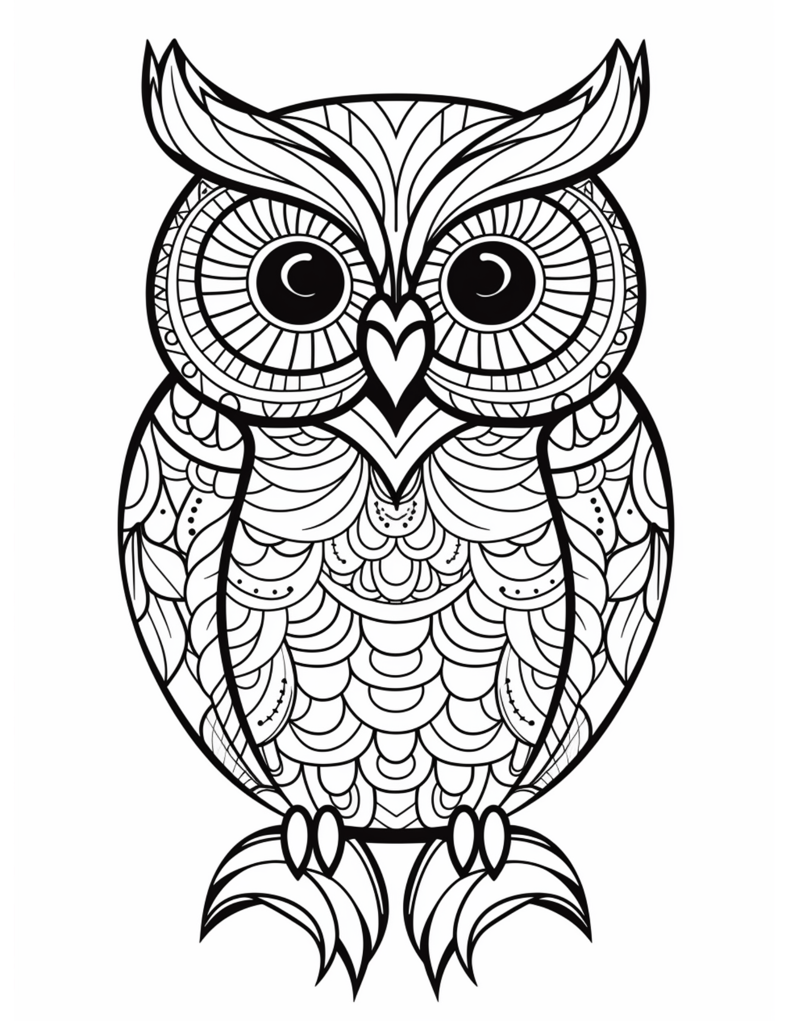 Owl coloring pages