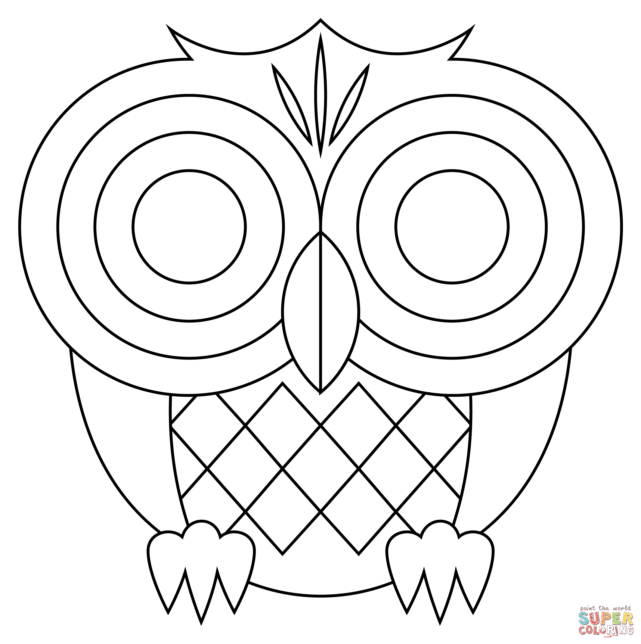 Owl coloring page free printable coloring pages