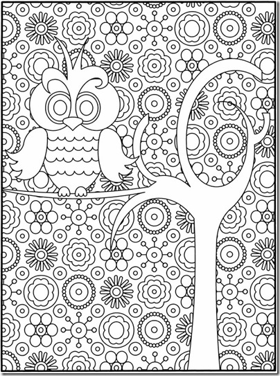 Free owl coloring page