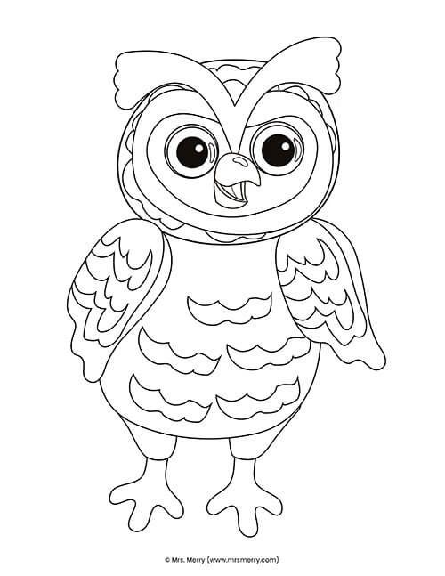 Make an owl craft owl template printable mrs merry