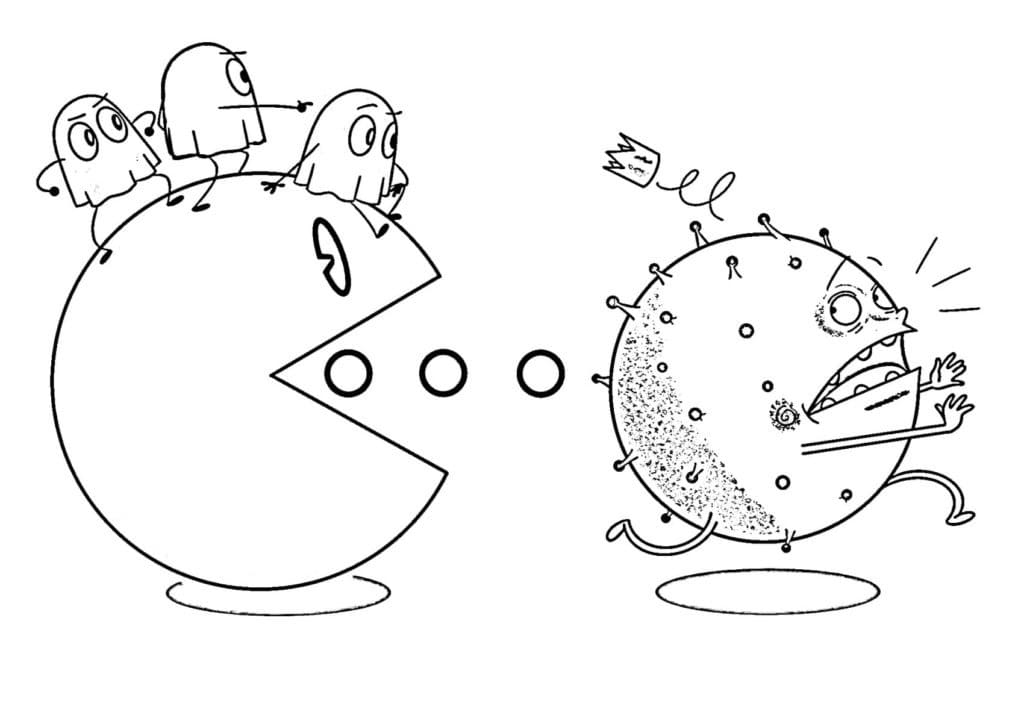 Pac man coloring pages