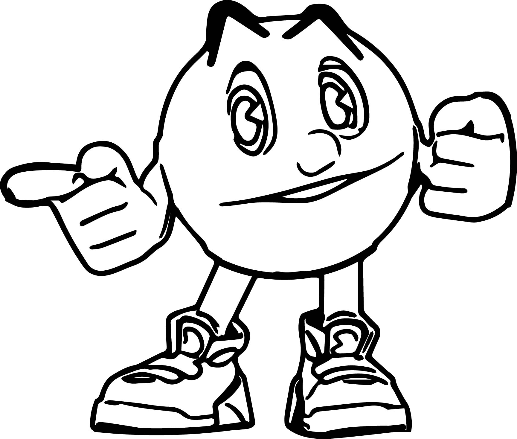 Free pacman coloring page