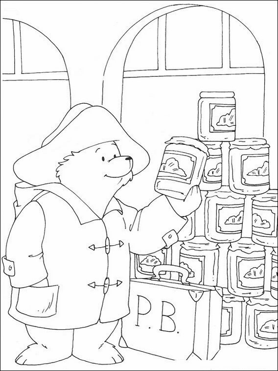 Free printable coloring book paddington bear